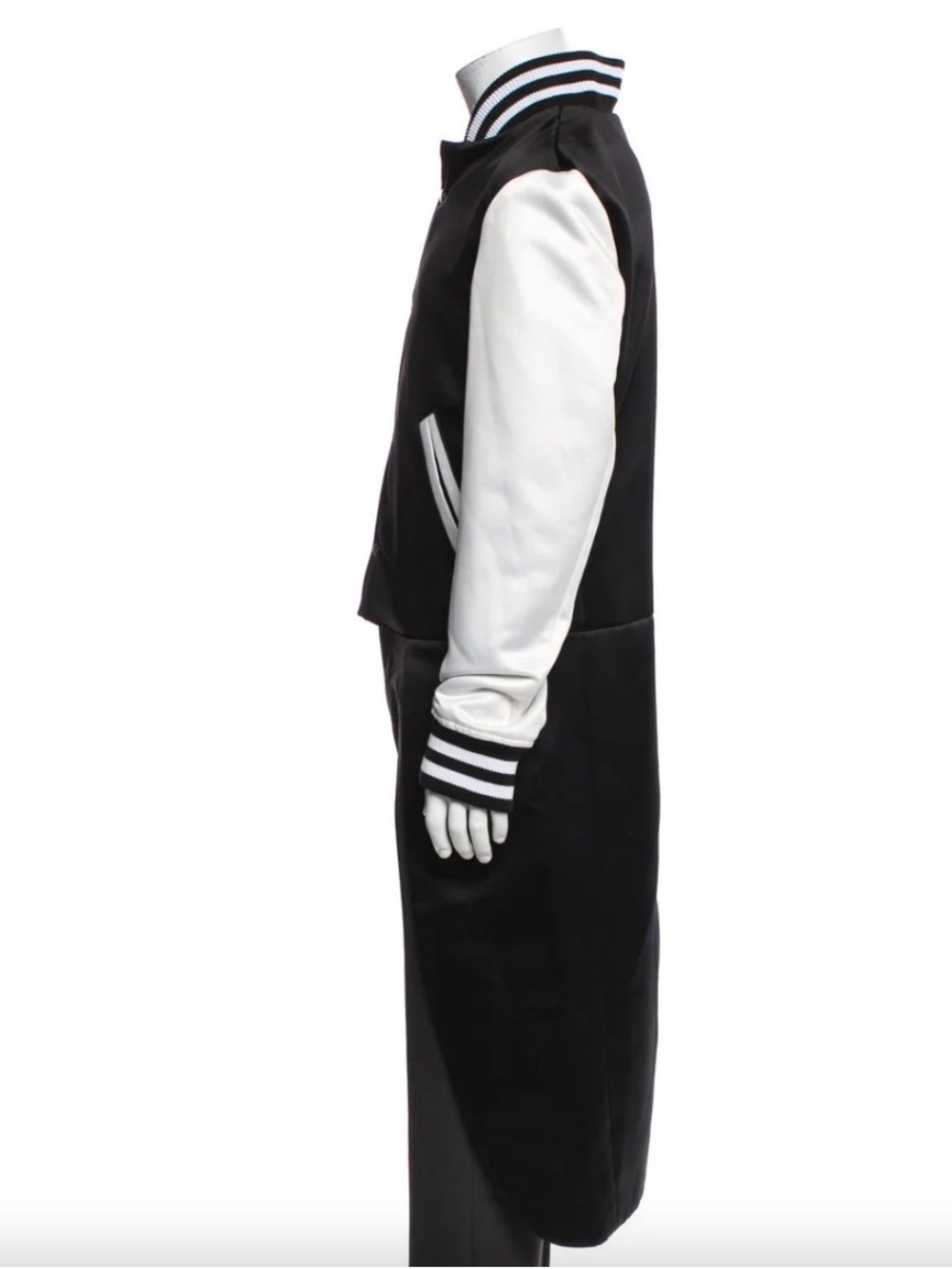 Men's Black & White Varsity Bomber Jacket